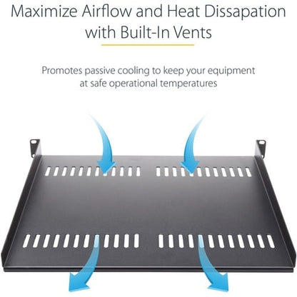 Étagère ventilée pour rack de serveur StarTech.com 1U - Fixe, profondeur 18 cm
