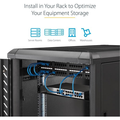 Étagère pour rack de serveur StarTech.com 1U - Cantilever fixe de 25,4 cm de profondeur