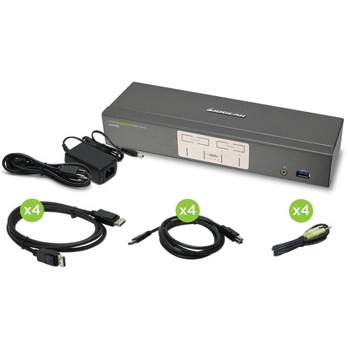 PANTALLA KVMP DE 4 PUERTOS CON CONCENTRADOR USB 3.0