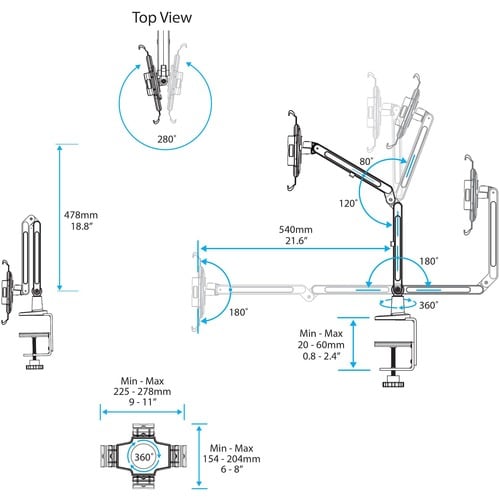 StarTech.com Desk-Mount Tablet Arm - Articulating