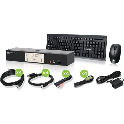 4 PORTS DISPLAYPORT 1.2 KVMP AVEC CLAVIER ET SOURIS WRLS