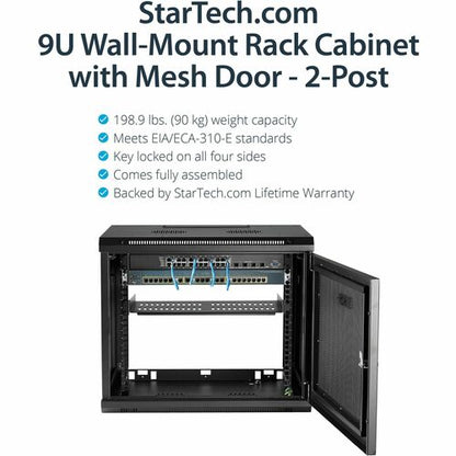 StarTech.com Armoire réseau murale 9U à 2 montants, 48,3 cm (19 po)
