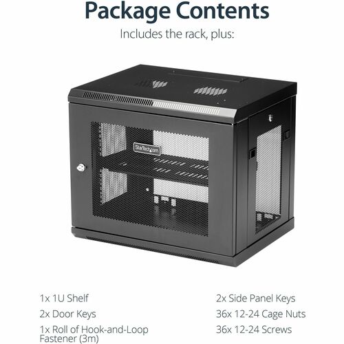 StarTech.com Armoire réseau murale 9U à 2 montants, 48,3 cm (19 po)
