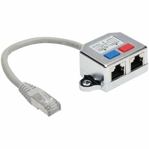 Tripp Lite by Eaton 2-to-1 RJ45 Splitter Adapter Cable, 10/100 Ethernet Cat5/Cat5e (M/2xF)