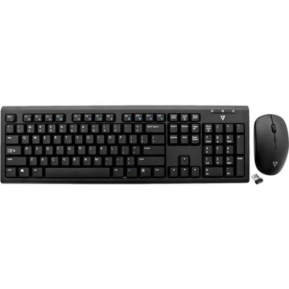 Combo de teclado y ratón inalámbricos V7 CKW200US - Negro - EE. UU.