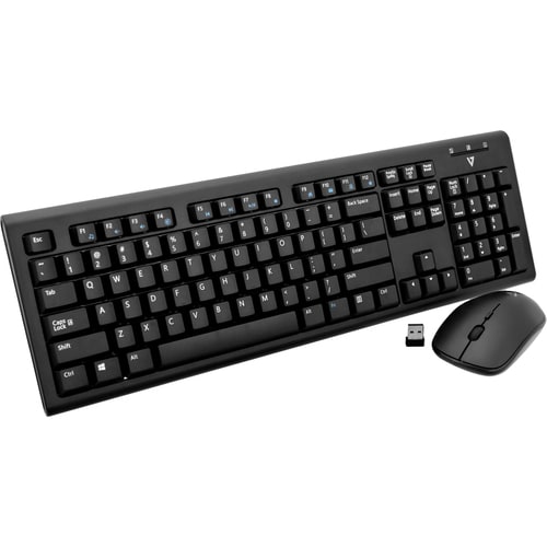 Combo de teclado y ratón inalámbricos V7 CKW200US - Negro - EE. UU.