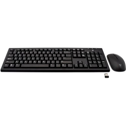 Combo de teclado y ratón inalámbricos V7 CKW200US - Negro - EE. UU.