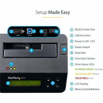 2.5IN  3.5IN SATA  SSD HDD DRIVE ERASER  DOCK
