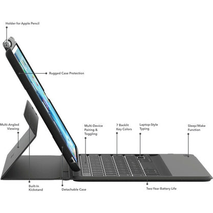 ZAGG Rugged Messenger Keyboard/Cover Case (Folio)