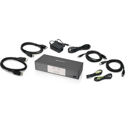 COMMUTATEUR KVMP 2 PORTS 4K UHD DISPLAYPORT AVEC CLAVIER ET SOURIS
