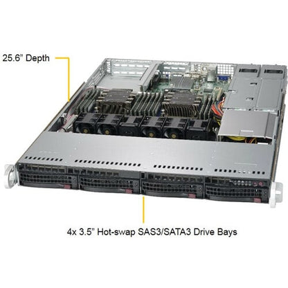 Supermicro SuperServer 6019P-WTR Server Barebone System - 1U Rack-moun