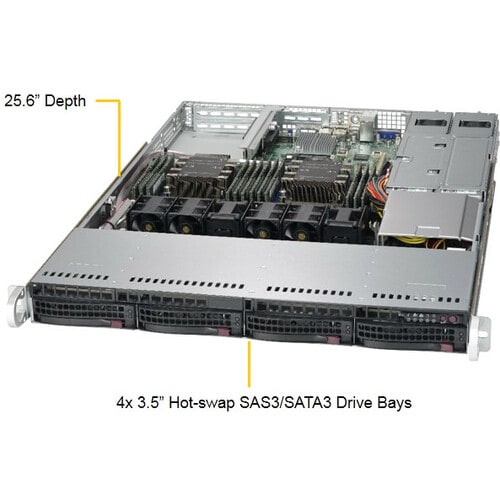 Supermicro SuperServer 6019P-WTR Server Barebone System - 1U Rack-moun