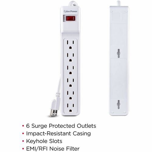 Cyber Power CyberPower Essential Surge CSB606W 6-Outlets Surge Suppres