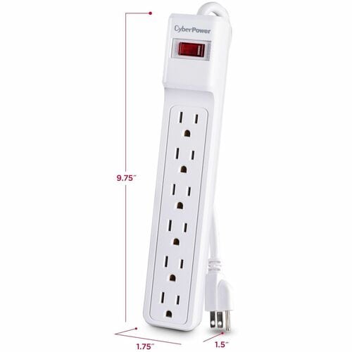 Cyber Power CyberPower Essential Surge CSB606W 6-Outlets Surge Suppres