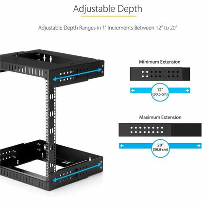 StarTech.com Rack réseau mural robuste à 2 montants 12U, ouverture 48 cm