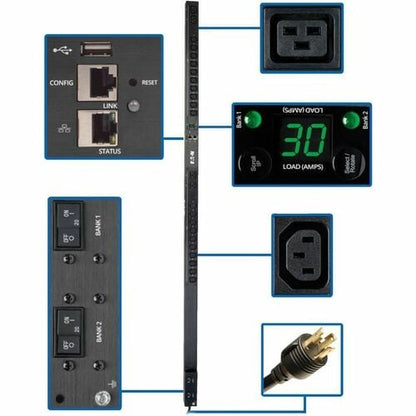 Unité de distribution d'alimentation surveillée monophasée Tripp Lite par Eaton PDUMNV30HVLX 5/5,8 kW -