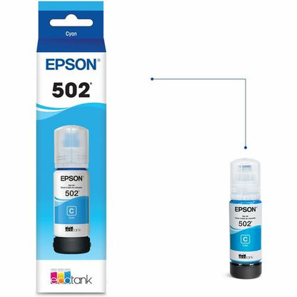 Bouteille d'encre cyan colorant T502 avec capteur SENSORMATIC