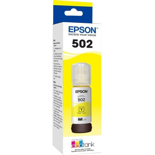 Bouteille d'encre jaune colorante T502 avec capteur SENSORMATIC