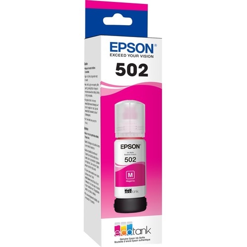 Bouteille d'encre colorante magenta T502 avec capteur SENSORMATIC