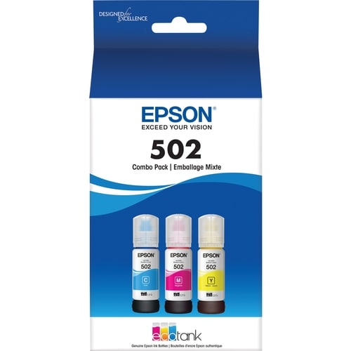 Bouteilles d'encre combinées T502 DYE CLR avec capteur SENSORMATIC