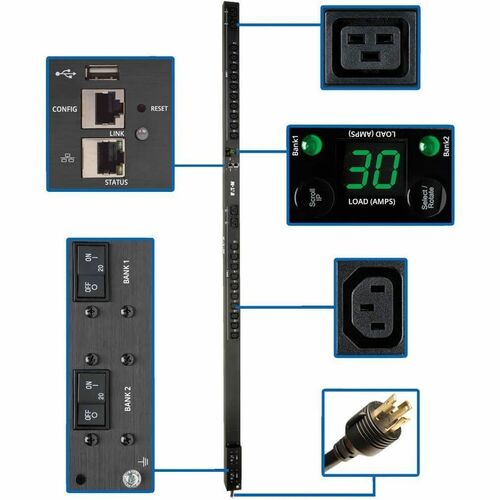Tripp Lite by Eaton PDUMV30HVNETLX 24-Outlet PDU - Switched - NEMA L6-