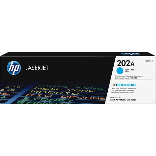 Cartucho de tóner láser de rendimiento estándar original HP 202A (CF501A)
