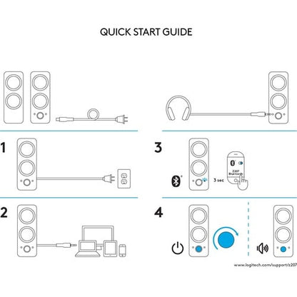 Logitech Z207 Bluetooth Speaker System - 5 W RMS
