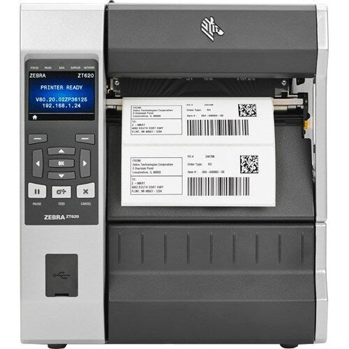 Zebra ZT620 Industrial Direct Thermal/Thermal Transfer Printer - Monochrome - La