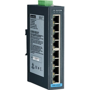 8PORT 10/100MBPS UNMANAGED SWITCH 10-60C DIN 12-48VDC INPUT