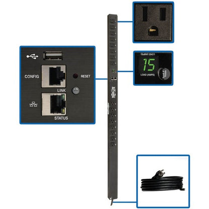 Unité de distribution d'alimentation Tripp Lite by Eaton PDUMNV15LX 16 prises - Surveillée - NEMA 5-15P