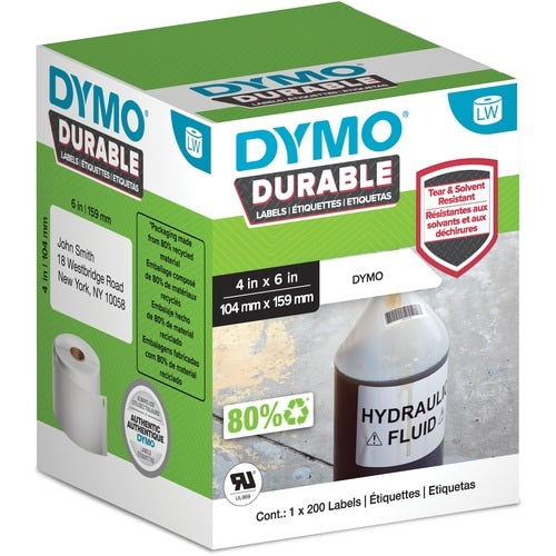 Etiquetas duraderas Dymo LW - 104 mm de ancho x 159 mm de largo - R