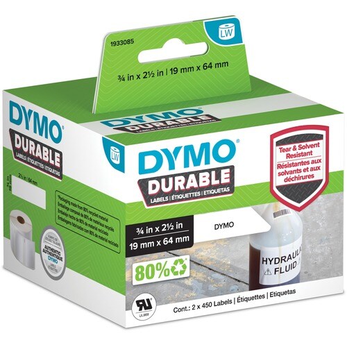 Dymo Barcode Label - 3/4" (19 mm) Width x 2 33/64" (64 mm) L