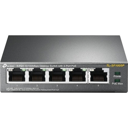 5 puertos sin administración, 10/100 MB, 4 puertos PoE, Ethernet, estándar, conmutador de red RJ45