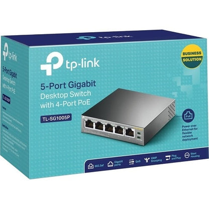 5 puertos sin administración, 10/100/1000 MB, 4 puertos PoE, conmutador estándar ENET, RJ45