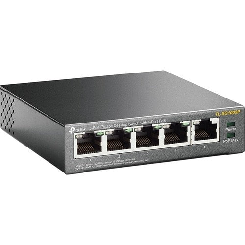 5 puertos sin administración, 10/100/1000 MB, 4 puertos PoE, conmutador estándar ENET, RJ45