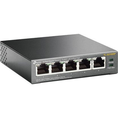 5 puertos sin administración, 10/100/1000 MB, 4 puertos PoE, conmutador estándar ENET, RJ45