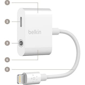 Belkin 3.5 mm Audio + Charge for iPhone and iPad L