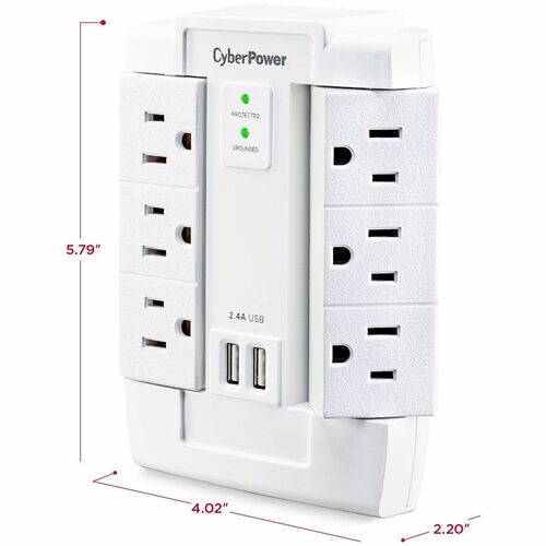 Parasurtenseur professionnel CyberPower CyberPower CSP600WSURC2 à 6 prises