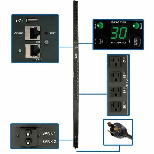 Tripp Lite by Eaton PDUMV30NETLX 2.9kW Single-Phase Switched PDU - Swi