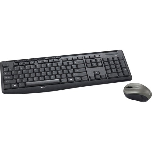 Souris et clavier sans fil silencieux Verbatim - Noir - USB sans fil RF