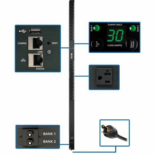 Unité de distribution d'alimentation surveillée monophasée Tripp Lite by Eaton PDUMNV30LX 2,9 kW - Moni
