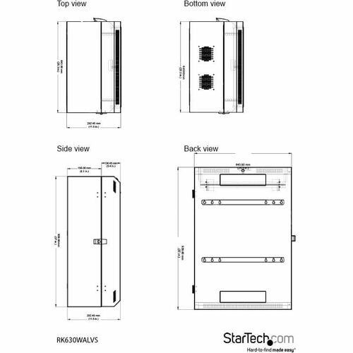 StarTech.com 6U Vertical Server Cabinet - Wallmount Network Cabinet -