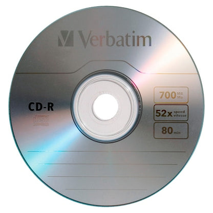 Verbatim CD-R 700MB 52X with Branded Surface - 10pk Slim Cas