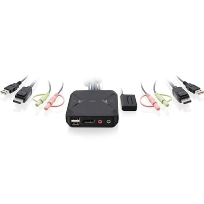COMMUTATEUR KVM AVEC CÂBLE DISPLAYPORT USB 2 PORTS