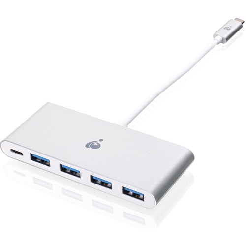 Concentrador USB-C a USB-A de 4 puertos de IOGEAR con Power Delivery Pass