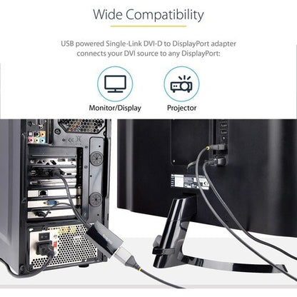 StarTech.com DVI to DisplayPort Adapter with USB Power