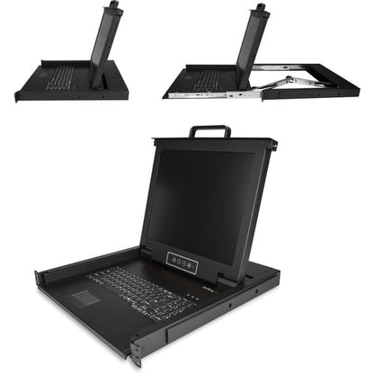 CONSOLA KVM DE 17 PULGADAS Y 1 PUERTO PARA MONTAJE EN RACK, CON SOPORTE PARA LCD, CABLE INCLUIDO