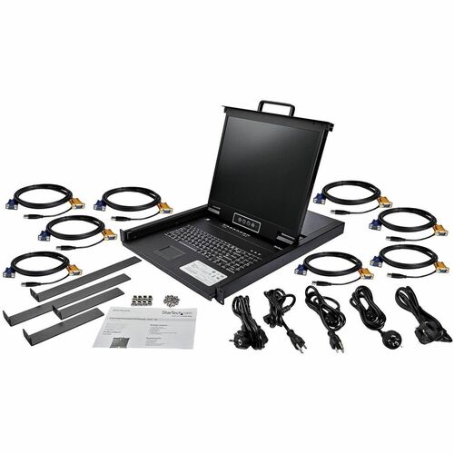 CONSOLA KVM DE 19 PULGADAS Y 8 PUERTOS PARA MONTAJE EN RACK, PARA RACK SVR, VGA, KVM