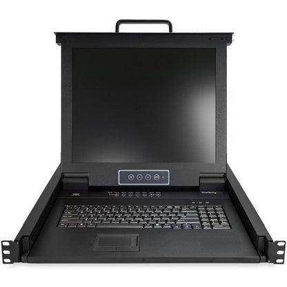 CONSOLA KVM DE 16 PUERTOS PARA MONTAJE EN RACK, SOPORTE PARA LCD DE 17 PULGADAS, PIEZAS Y CABLES INCLUIDOS