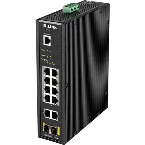 COMMUTATEUR POE INDUSTRIEL 12 PORTS GB INTELLIGENT LARGE TEMPÉRATURE 240 W BUDGET